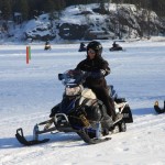 Snowmobile in the archipelago